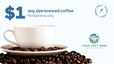 $1 Brewed Coffee Cup Facebook event cover Image Preview