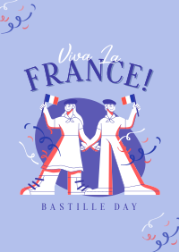 Wave Your Flag this Bastille Day Flyer Design