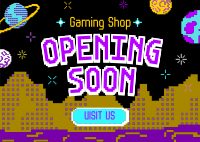 Pixel Space Shop Opening Postcard Image Preview