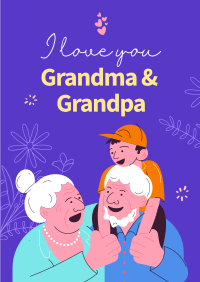 Grandparents Day Letter Poster Design