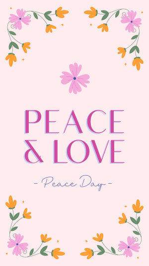 Floral Peace Day Facebook story Image Preview