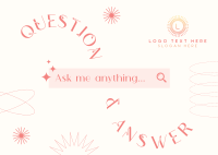 Minimalist Q&A Postcard Image Preview