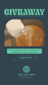 Cafe Coffee Giveaway Promo TikTok video Image Preview