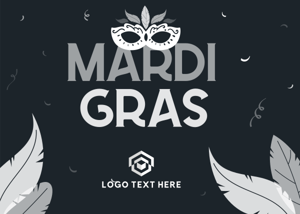 Mardi Gras Celebration Postcard Design