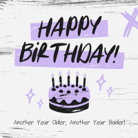 Grunge Birthday Greeting Instagram Post Preview