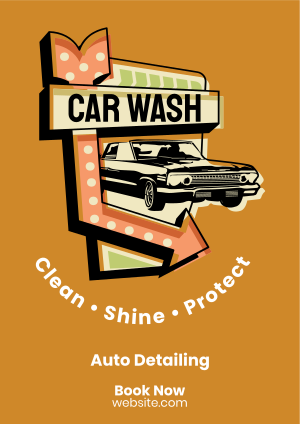 Car Wash Signage Flyer Image Preview