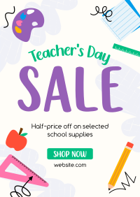 Supplies Sale for Teachers Flyer Image Preview