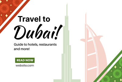Dubai Travel Booking Pinterest board cover Image Preview