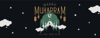 Peaceful and Happy Muharram Facebook cover Image Preview