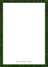 Green Leaves Pattern Letterhead Image Preview