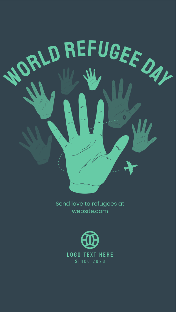 Hand Refugee Instagram Story Design Image Preview