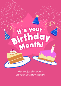 It's your Birthday Month Flyer Image Preview