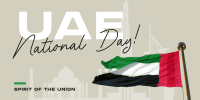 UAE National Flag Twitter Post Design