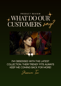 Luxury Fashion Testimonial Flyer Image Preview