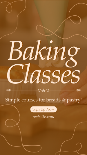 Baking Classes Instagram story Image Preview