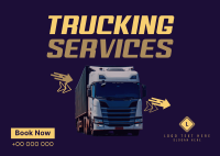 Moving Trucks for Rent Postcard Design