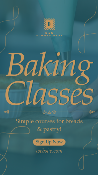 Baking Classes Instagram Story Design