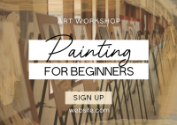 Painting for Beginners Postcard Design