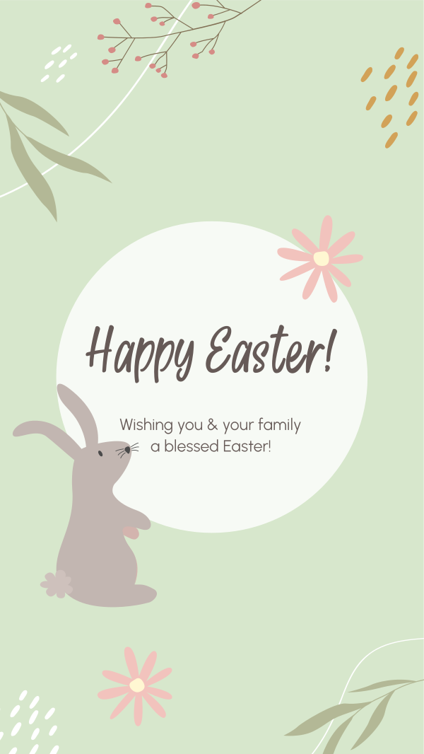 Happy Easter Spring Instagram Story Design Image Preview