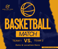 Upcoming Basketball Match Facebook Post Design