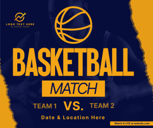 Upcoming Basketball Match Facebook post Image Preview