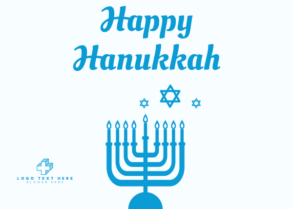 Wishing Happy Hanukkah Postcard Design Image Preview