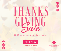 Thanksgiving Leaves Sale Facebook Post Design