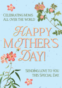 Mother's Day Flower Poster Design