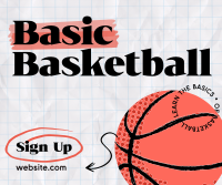 Retro Basketball Facebook Post Design
