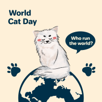 International Cat Day Sketch Instagram Post Image Preview