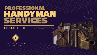 Modern Handyman Service Facebook event cover Image Preview