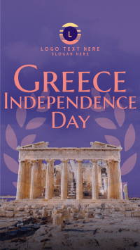 Contemporary Greece Independence Day Facebook story Image Preview