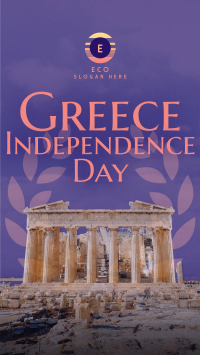 Contemporary Greece Independence Day Facebook story Image Preview