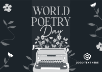 Vintage World Poetry Postcard Image Preview
