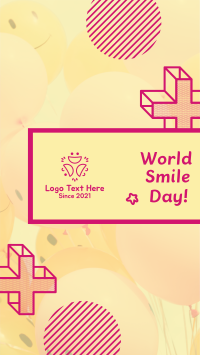 World Smile Day Smiley Balloons Facebook Story Design