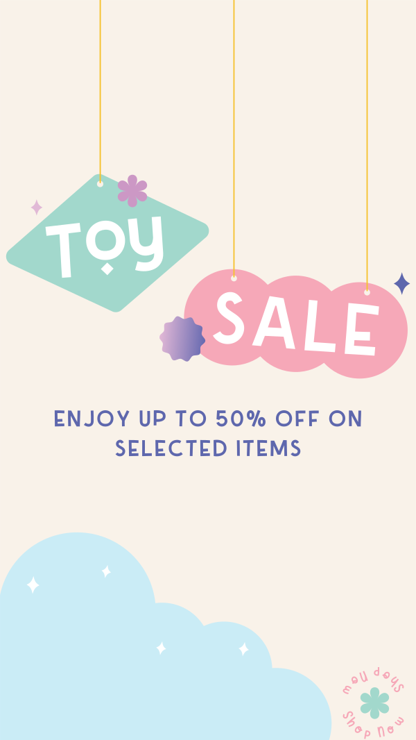 Cute Toys Sale Promo Facebook Story Design Image Preview