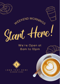 Minimalist Coffee Hours Flyer Image Preview