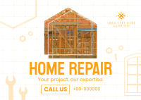 Home Repair Service Postcard Design