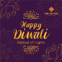 Lotus Diwali Greeting Instagram post Image Preview