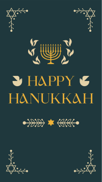 Hanukkah Menorah Ornament Instagram story Image Preview