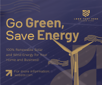 Solar & Wind Energy  Facebook Post Design