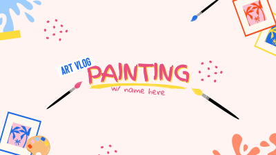 Quirky Painting Vlog YouTube cover (channel art) Image Preview