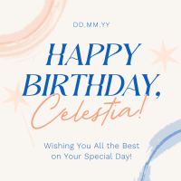 Minimalist Birthday Greeting Instagram Post Preview