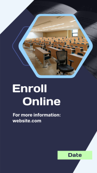 Online University Enrollment Facebook Story Design