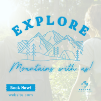 Explore Mountains Instagram post Image Preview