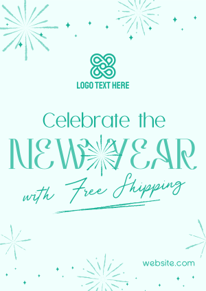 New Year Shipping Deals Flyer Image Preview