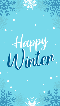 Winter Snowflake Greeting YouTube short Image Preview