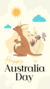 Kangaroo Australia Day TikTok Video Design