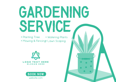 Gardening Service Offer Postcard Image Preview