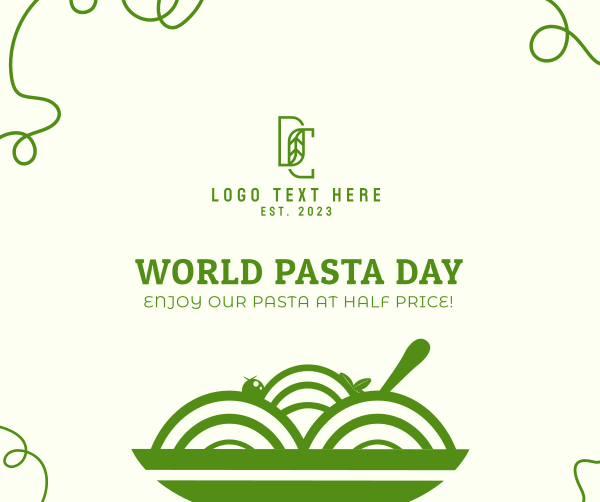 Tasty Pasta Vector Facebook Post Design Image Preview